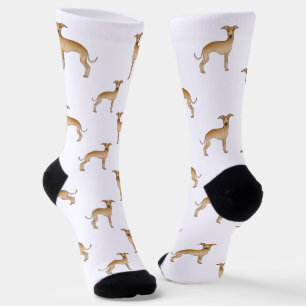 Calcetines Cachorro Italiano de Galgo Color Cervato Patrón de