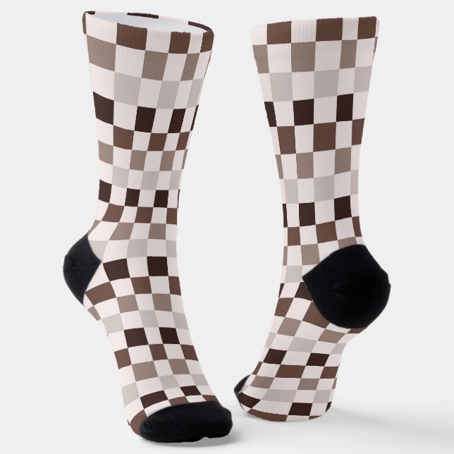 Calcetines Cafe Au Lait checkerboard pattern (Angular)