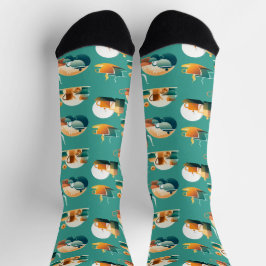 Calcetines Café retro y cafés