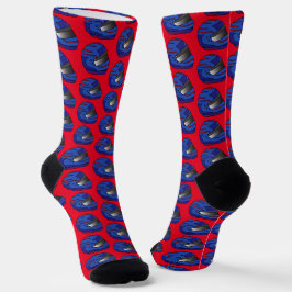 Calcetines Caída del motociclista azul Cascos Motociclista