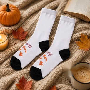 Calcetines Calabaza de Halloween personalizada femenina Jack