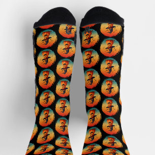 Calcetines calabaza divertida vintage otoño temporada de otoñ