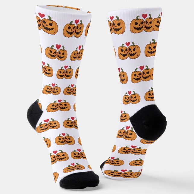 Calcetines Calabazas de Dibujos Animados (Angular)