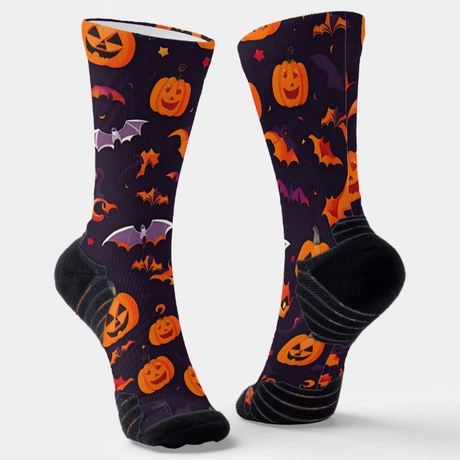 Calcetines Calabazas Y Bats Cubiertos (Angular)