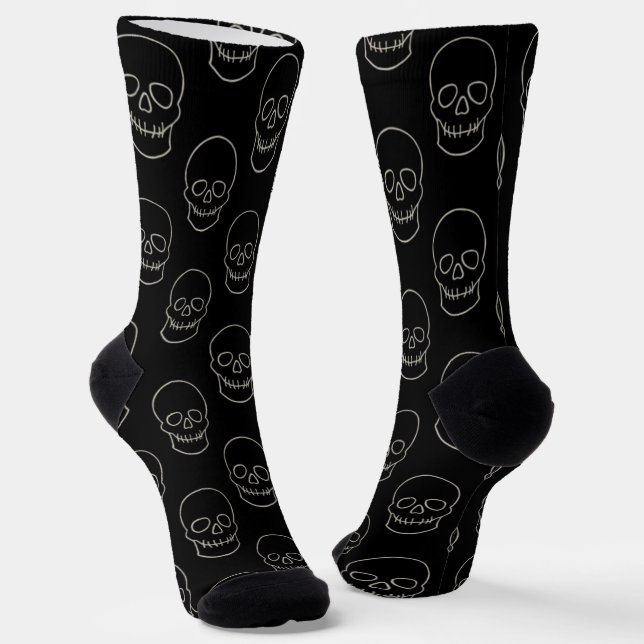 Calcetines Calavera - Bat Black and Bone (Angular)