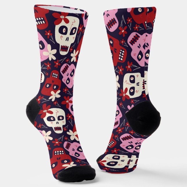 Calcetines Calavera de Halloween (Angular)