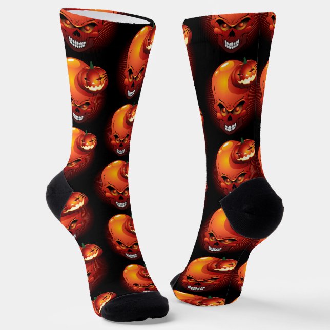 Calcetines Calavera de Halloween y calabaza (Angular)