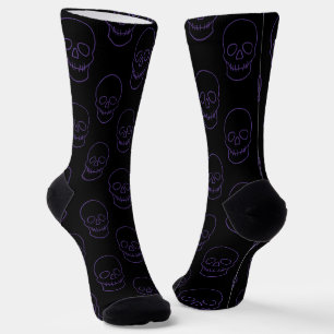 Calcetines Calavera en morado y negro