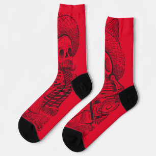 Calcetines Calavera en rojo