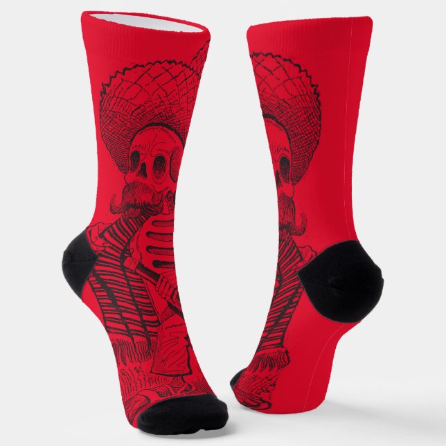 Calcetines Calavera en Rojo (Angular)