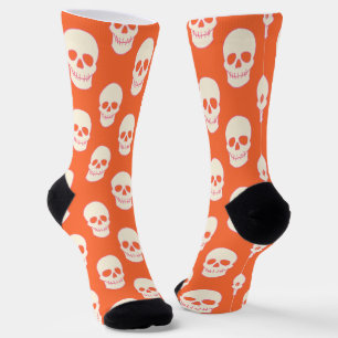 Calcetines Calavera en rosa, naranja y crema