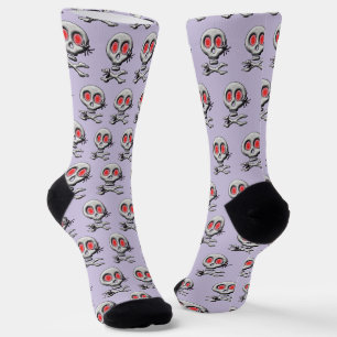 Calcetines Calavera espeluznante clásica de Halloween y araña