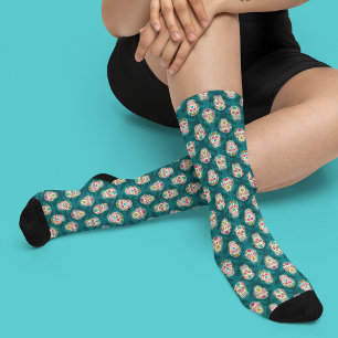 Calcetines Calaveras de azúcar en el día de los muertos