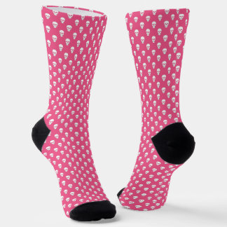 Calcetines Calaveras de Punto Polka en rosa
