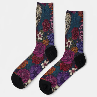Calcetines Calaveras y flores