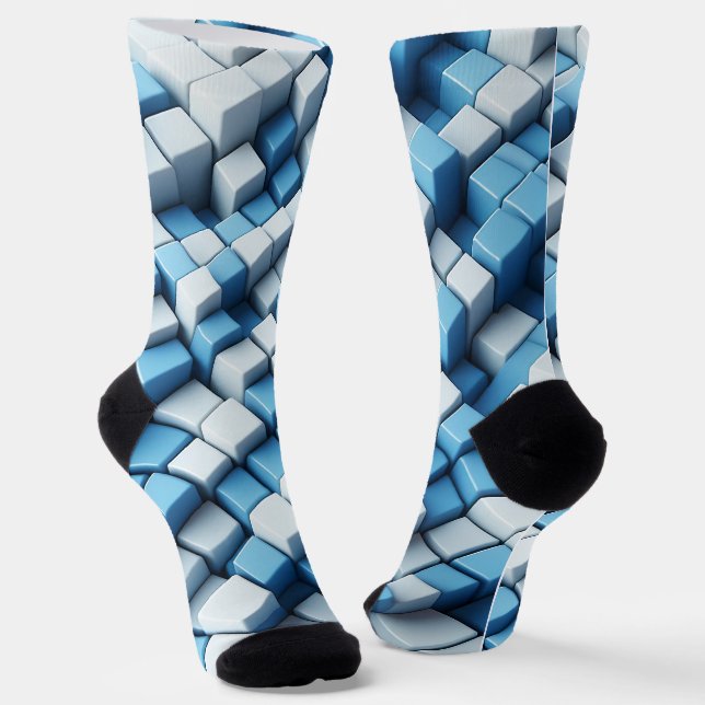 Calcetines 🔳Calcetines de Bloque de Ilusión Óptica (Angular)