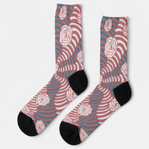 Calcetines Calcetines. Diseño "Rose Gold Borealis". Dibujo.