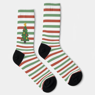 Calcetines Calcetines, rayas y árboles navidades