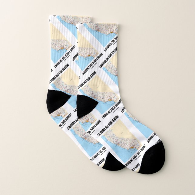 Calcetines California tiene cuatro estaciones de incendio pro (Par)