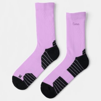 Calcetines Calmante Lavanda Color Sólido Nombre Deportivo