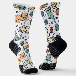 Calcetines Calzoncillos de patrón de gato - Diseño felino ado