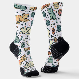 Calcetines Calzoncillos de patrón de gato - Diseño felino ado