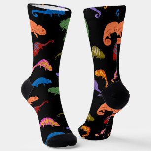 Calcetines Camaleones Reptiles Lagartos Coloridos