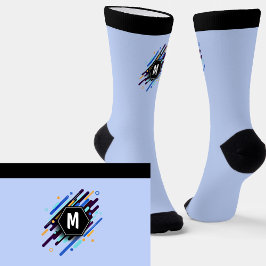 Calcetines Cambiar A Cualquier Trazado De Pintura Azul Negro