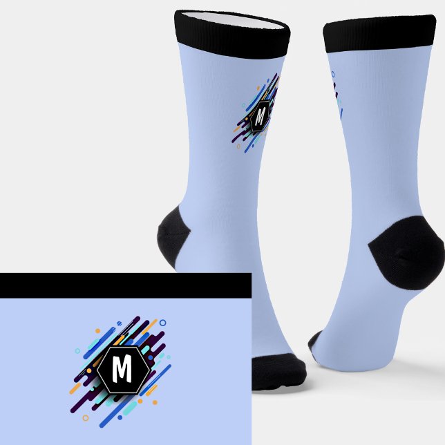 Calcetines Cambiar A Cualquier Trazado De Pintura Azul Negro  (Subido por el creador)