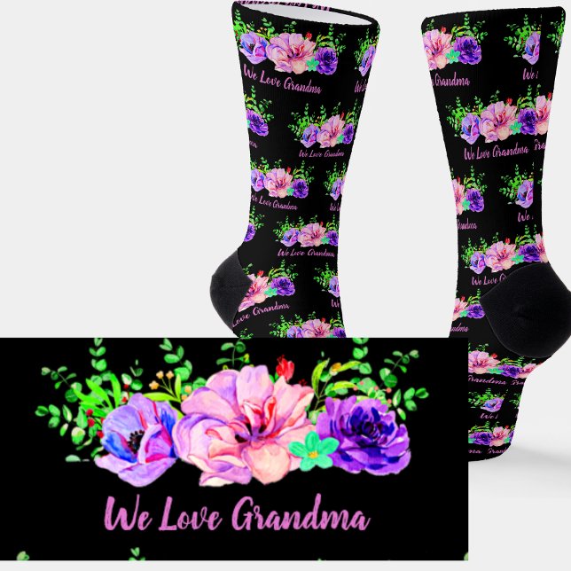 Calcetines Cambiar nombre de texto, nos encanta la floral de  (Subido por el creador)