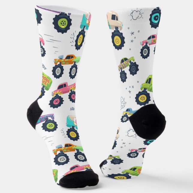 Calcetines Camiones monstruo acuarela para niños (Angular)