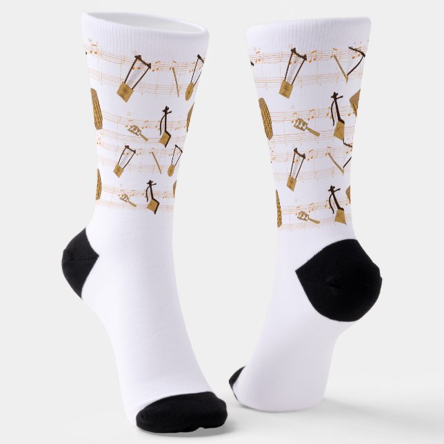 Calcetines Camiseta de instrumentos musicales etíopes (Angular)
