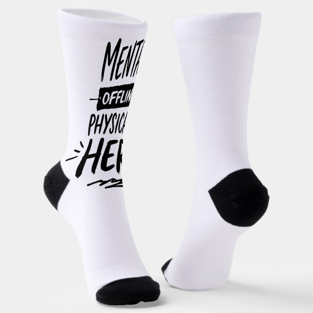 Calcetines Camiseta de introvertido mentalmente desconectado (Angular)