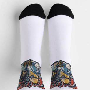 Calcetines Camiseta gráfica retro divertida de plátano de fra