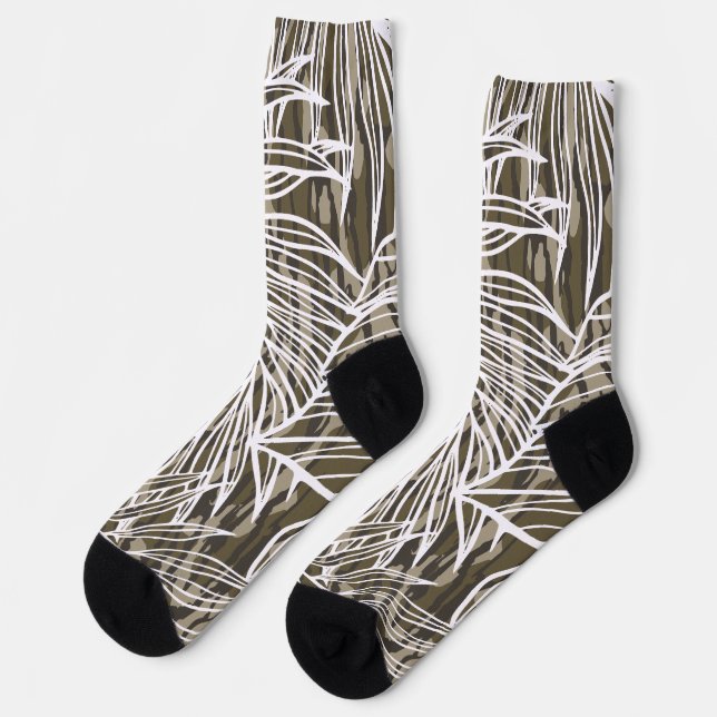 Calcetines Camo de Fondos Botánicos Perfectos (Izquierda)