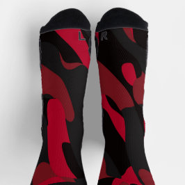 Calcetines camo rojo y negro