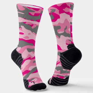 Calcetines Camo rosa y gris