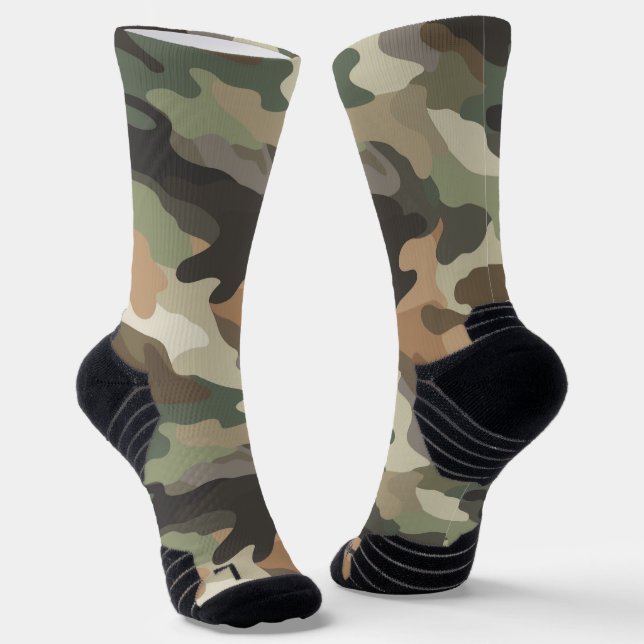 Calcetines Camouflage High-Performance Athletic Crew (Angular)