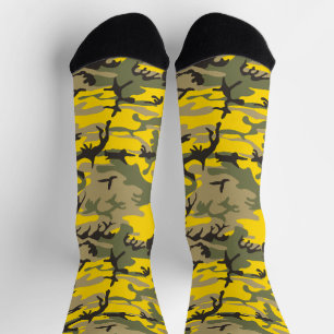 Calcetines Camuflaje amarillo y verde, militar, ejército