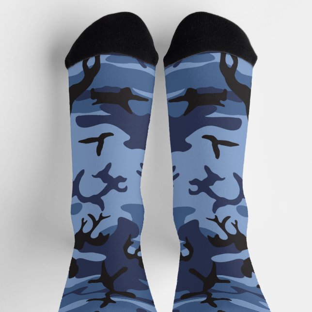 Calcetines Camuflaje azul de la marina, ejército, ejército (Arriba)