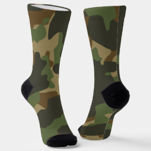 Calcetines Camuflaje Combate Caza Verde Marrón Beige Caqui 