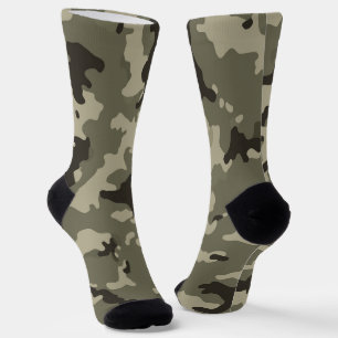 Calcetines Camuflaje Verde Suave Ecológico Minimalista
