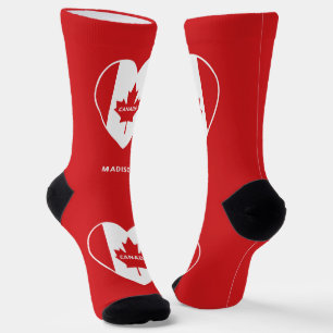 Calcetines CANADÁ Amor nombre personalizado