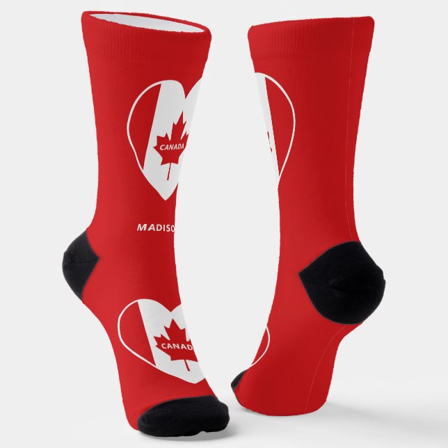 Calcetines CANADÁ Amor nombre personalizado (Angular)