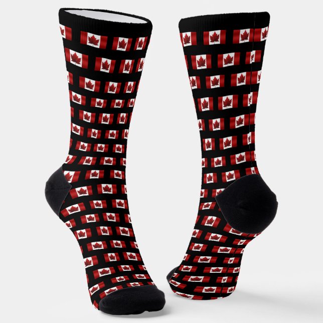 Calcetines Canada Flag Socks Canada Souvenir Socks Customize (Angular)