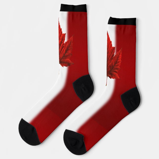 Calcetines Canada Flag Socks Canada Souvenir Socks Customize (Izquierda)