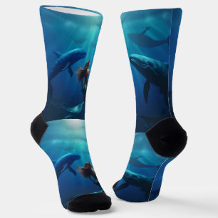 Calcetines "Canción de ballena y canción de sirena: un viaje