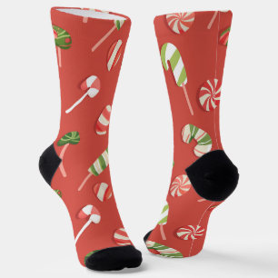 Calcetines Candy de Navidades rojos