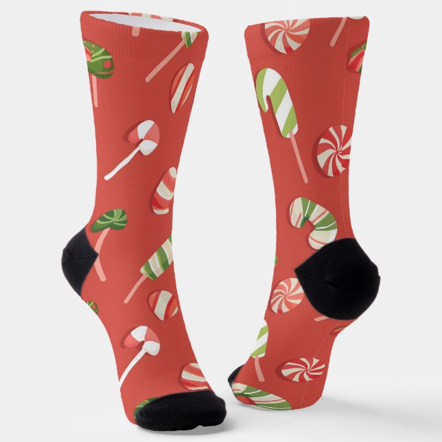 Calcetines Candy de Navidades rojos (Angular)