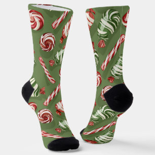 Calcetines Candy de Navidades verdes